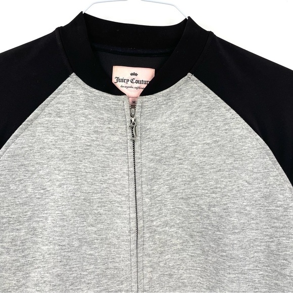 Juicy Couture Black & Gray Bomber Track Jacket - Picture 4 of 6
